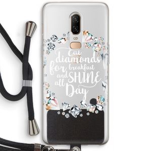 Diamonds: OnePlus 6 Transparant Hoesje met koord