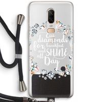 Diamonds: OnePlus 6 Transparant Hoesje met koord