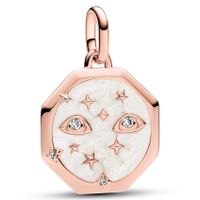 Pandora Me 783036C01 Hangbedel Sparkling Eyes Medallion zilver-emaille-irconia rosekleurig-wit - thumbnail