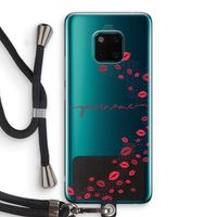 Kusjes: Huawei Mate 20 Pro Transparant Hoesje met koord