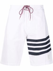 Thom Browne short de bain à 4 bandes signature - Blanc