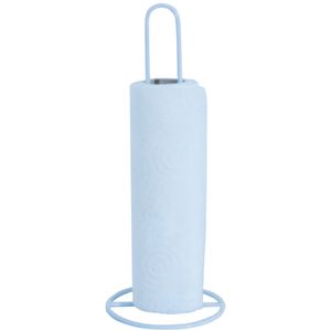 MSV Keukenrolhouder - 1 rol - metaal - wit - 31 x 12 cm