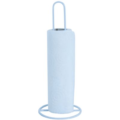 MSV Keukenrolhouder - 1 rol - metaal - wit - 31 x 12 cm