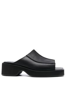 Eckhaus Latta sandales à talon épais - Noir