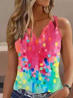 Casual Notched Tank Top