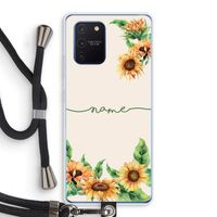 Zonnebloemen: Samsung Galaxy Note 10 Lite Transparant Hoesje met koord