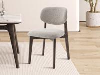 Stoel CARMENNA gerookte massieve eik/zand stof