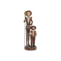 Decoratieve figuren Home ESPRIT Bruin Zilverkleurig 9 x 8 x 25 cm Decoratieve figuren Home ESPRIT Bruin Zilverkleurig 9 x 8 x 25 cm