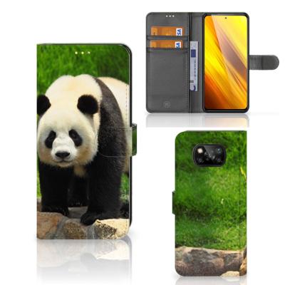Xiaomi Poco X3 | Poco X3 Pro | Telefoonhoesje | Met pasjeshouder | Panda