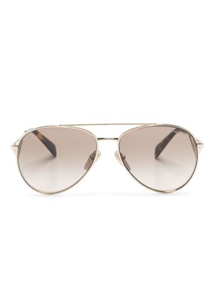 Prada Eyewear lunettes de soleil à monture pilote - Or