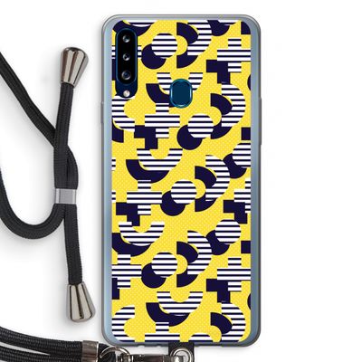 8-bit N°3: Samsung Galaxy A20s Transparant Hoesje met koord