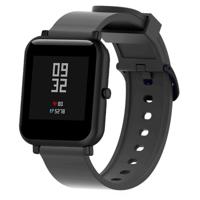 Siliconen glanzende sport polsband voor Huami Amazfit bip Lite versie 20mm (zwart)