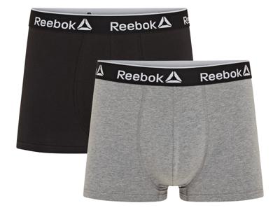 Reebok 2 heren boxers (Zwart/grijs, L)