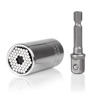 Universele koppel moersleutel hoofd set socket Sleeve 7-19 mm Power Drill Ratchet bus spanner sleutel magische multi hand gereedschap