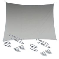 Premium kwaliteit schaduwdoek/zonnescherm Shae rechthoekig beige 3 x 4 meter met ophanghaken - Schaduwdoeken
