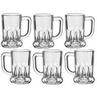 Alessandro Shotglaasjes Montpellier - 6x stuks - met oor - glas - 40 ml - pul