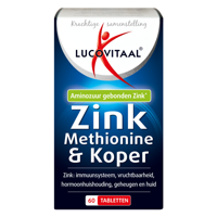 Lucovitaal Voedingssupplementen Zink Methionine & Koper Tabletten Immuunsysteem 60Tabletten