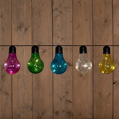Feestverlichting solar met 10 gekleurde lampjes - 4,5 meter lichtsnoer Feestverlichting solar met 10 gekleurde lampjes - 4,5 meter lichtsnoer