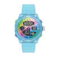 Horlogeband Armani AX2964 Rubber Blauw 24mm