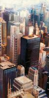 Kunstdruk Wulf Reinshagen - Chicago II 50x100cm