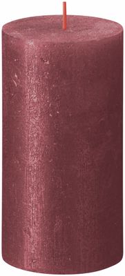Bolsius shimmer rustiekkaars 130/68 rood