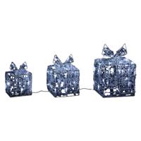 Verlichte cadeaus - 3x st - 70 led lampjes - kerstverlichting figuren - kerstcadeautjes - buiten