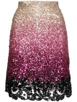 Ermanno Scervino robe courte brodée de sequins à effet dégradé - Rose