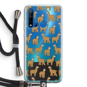 Alpacas: Huawei P20 Lite (2019) Transparant Hoesje met koord