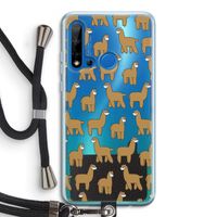 Alpacas: Huawei P20 Lite (2019) Transparant Hoesje met koord