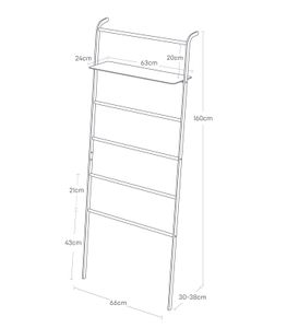 Yamazaki - Ladder Hanger Wide with Rack White