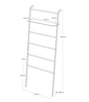 Yamazaki - Ladder Hanger Wide with Rack White - thumbnail