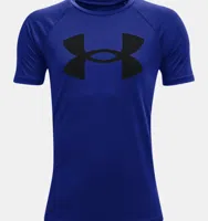 Under Armour Tech Big Logo T-Shirt Kids Blauw - Maat 128 - Kleur: Blauw | Soccerfanshop