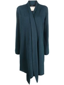 Frenckenberger cardigan mi-long en cachemire à design ouvert - Bleu