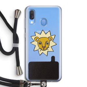 Kleine leeuw: Samsung Galaxy A40 Transparant Hoesje met koord