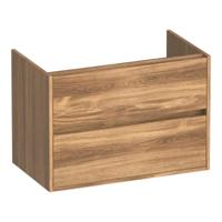 Brauer Adore - Onderkast - 80 cm - met 2 Softclose Lades Greeploos en 1 Sifon Uitsparing - Honey