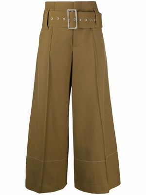 10 CORSO COMO pantalon ample à taille haute ceinturée - Marron