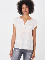 Zijden top met Azteken-print