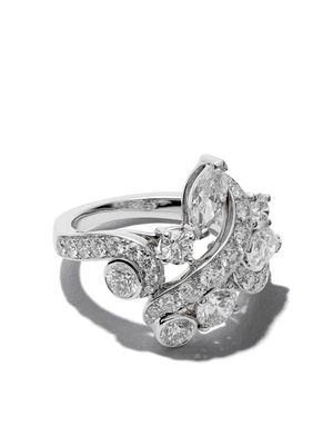 DE BEERS bague Adonis Rose en or blanc 18ct pavée de diamants - Argent