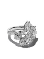 De Beers Jewellers 18kt white gold Adonis Rose cluster diamond ring - Argent