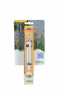 Velda UV-C PL 9W Losse Lamp 2-pins - Langere Levensduur en Hoger Rendement voor Helder Vijverwater