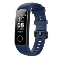 Slimme horloge siliconen polsband horlogeband voor Huawei Honor Band 4 (blauw)