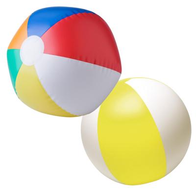 Impression Strandbal - opblaasbaar - zwembad speelgoed - geel / multi - D26 cm Impression Strandbal - opblaasbaar - zwembad speelgoed - geel / multi - D26 cm