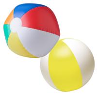 Impression Strandbal - opblaasbaar - zwembad speelgoed - geel / multi - D26 cm