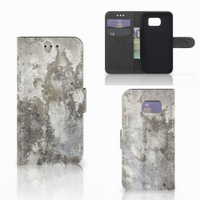 Samsung Galaxy S6 Edge Bookcase Beton Print - thumbnail