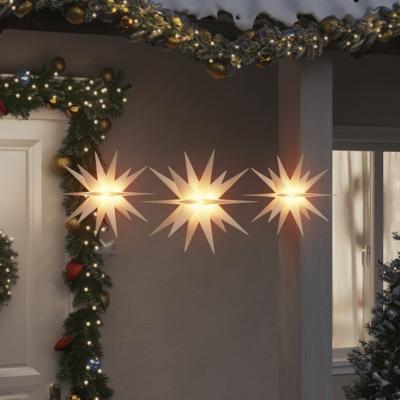 VidaXL Kerstlampen met led&apos;s 3 st inklapbaar wit