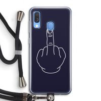 F**k U: Samsung Galaxy A40 Transparant Hoesje met koord