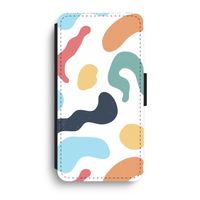 Memphis Shapes Blue: iPhone XR Flip Hoesje