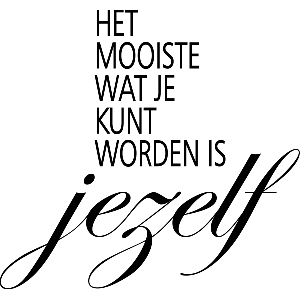 Het mooiste - Muursticker