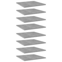 vidaXL Wandschappen 8 st 40x40x1,5 cm bewerkt hout betongrijs