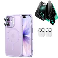 iPhone 17 Bundle Classic Hybrid Magnetic Case (Camera Control) and Armorite Privacy Screen Protector - Frosted Light Purple